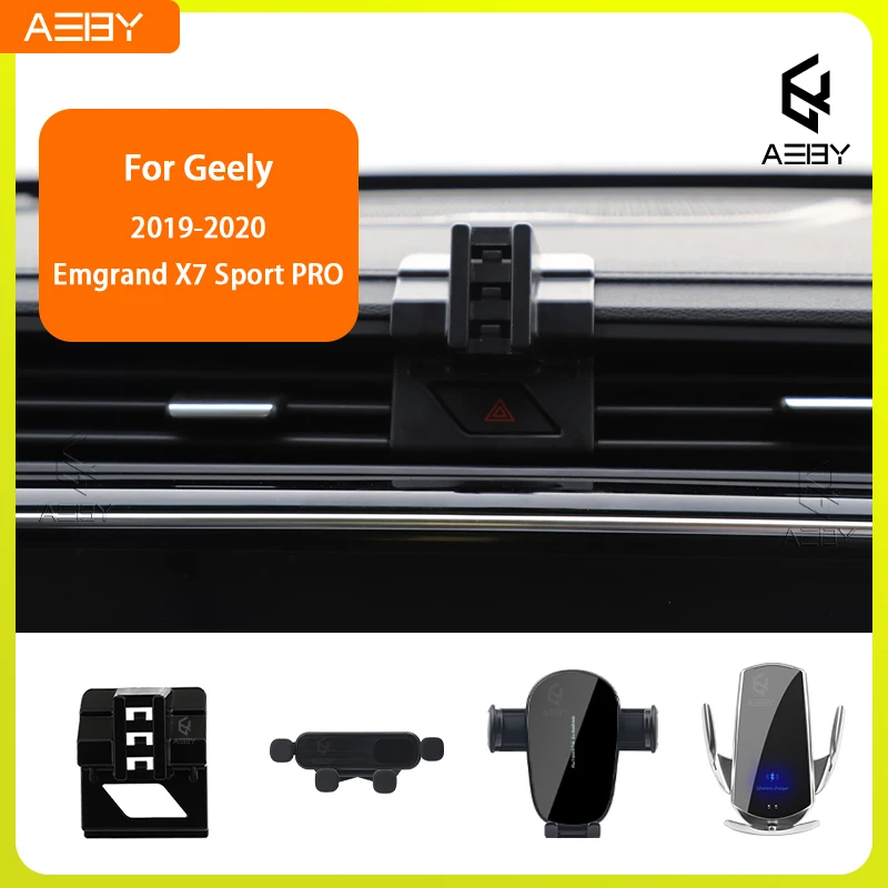 Für Geely Emgrand X7 Sport PRO 2019-2020 Handyhalterung Auto-Mobiltelefon-Halterung Spezielle Fixierte Halterungsbasis Kabellose Ladestation