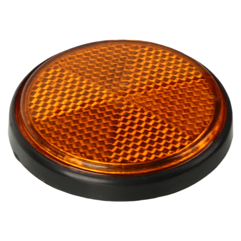 Round Motorcycle Reflector M6 Mounting Screw Night Warning Board for Dirt Bike Electric Scooter Bicycle Rear Tail Safety Lamp