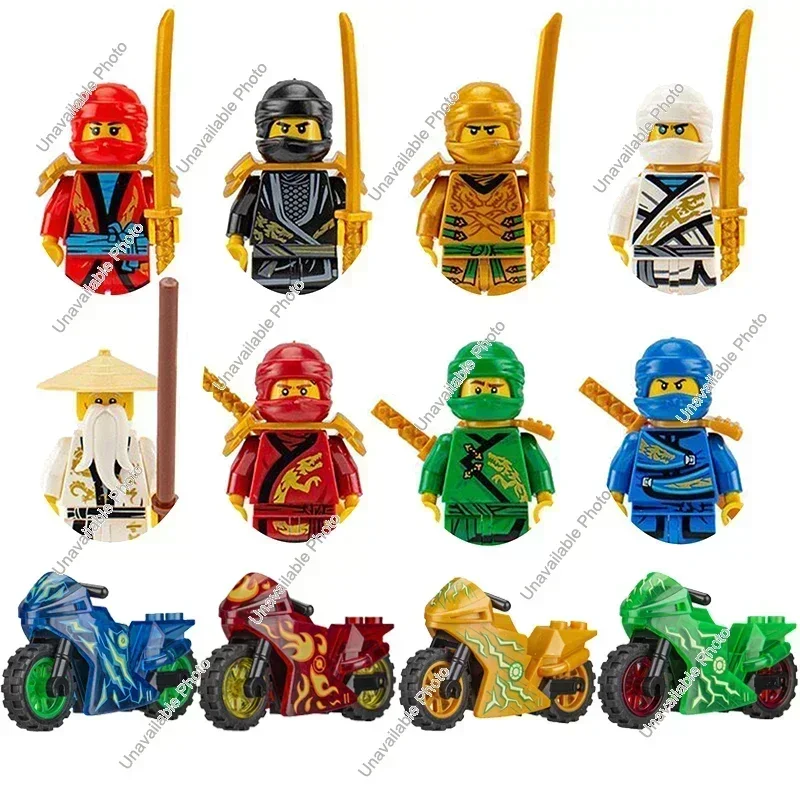 Горячие игрушки Аниме Мультфильм Ниндзя Кирпичи Игрушечные куклы Zane Nya Lloyd Garmadon Arin Строительные блоки Сборка игрушек Модель для детей Подарок