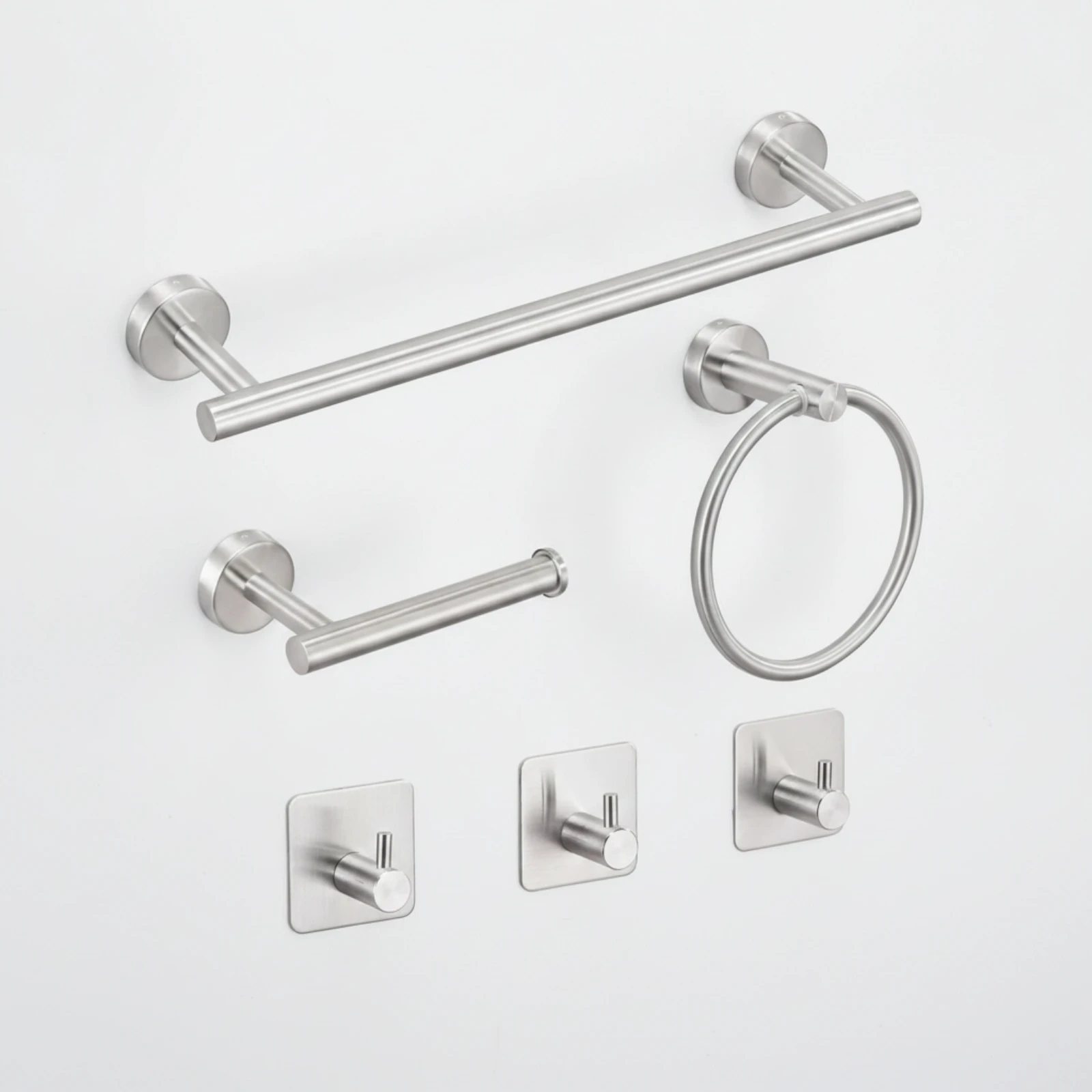 6 Pieces Bathroom Hardware Set Brushed Bathroom Hardware Kit Easy to Install Stylish for Guest Bath, Renovation