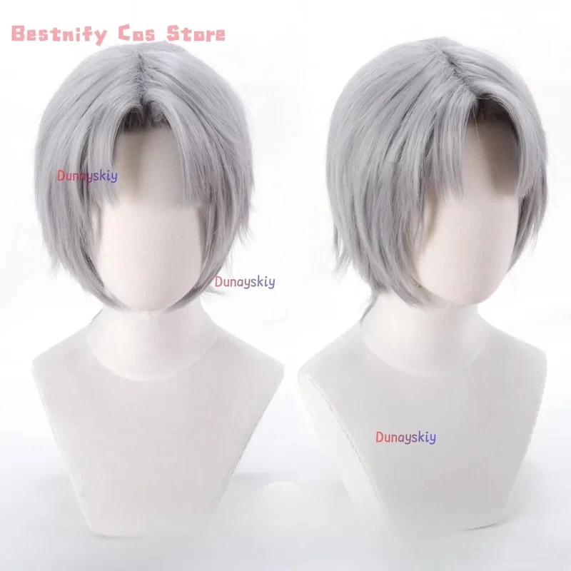 

ABC123CosplayAnime Devil May Cry Dante Cosplay Wig Short Light White Gray Hair for Men Women Game Role Play Halloween Par3'd,5;h