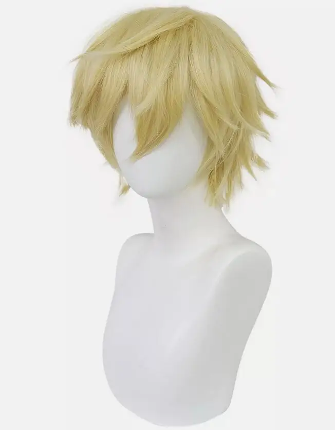 Men's Short Blonde Synthetic Wig for Cosplay Halloween Christmas and Parties