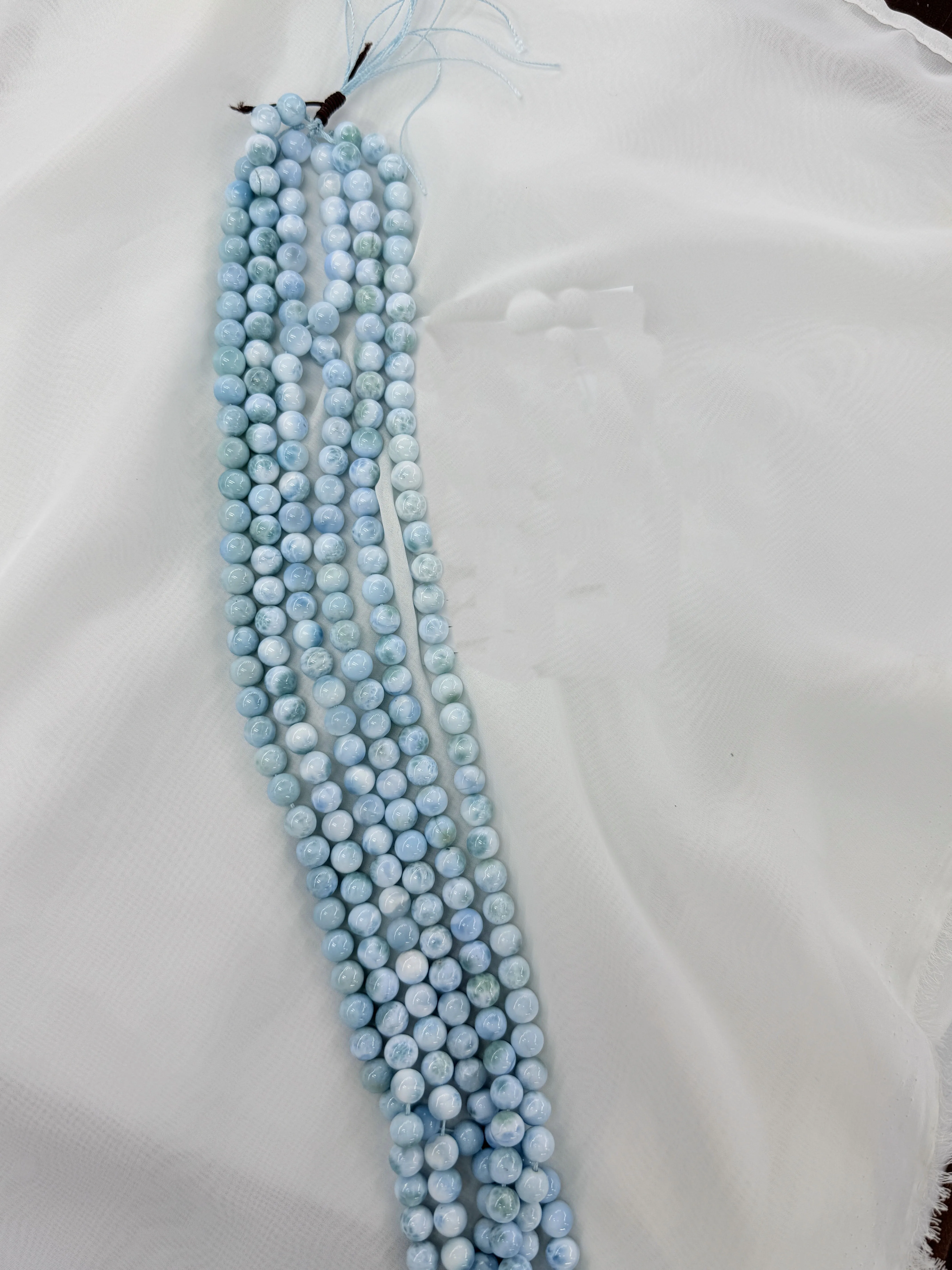 9mm Wholesale Natural AAA Larimar Round Loose Beads Bracelet Necklace Charm Gem Stone For Jewelry Making DIY
