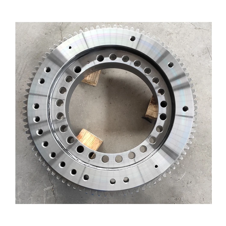 Ks1756 WCB Small Crane Slewing Bearing 100 Teeth 16 Holes Chrome Steel 5000 Nm Moment Rating Rubber Sealed