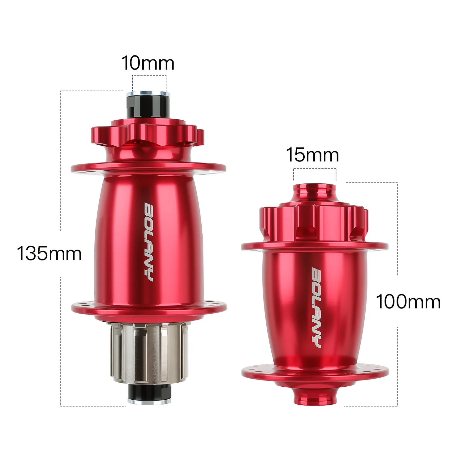 BOLANY 32 Holes Dirt Jump Hub 6 claw Hub 10x135mm Single Speed HG  Front 15x100 DJ Bicycle Mountain Bike BMX