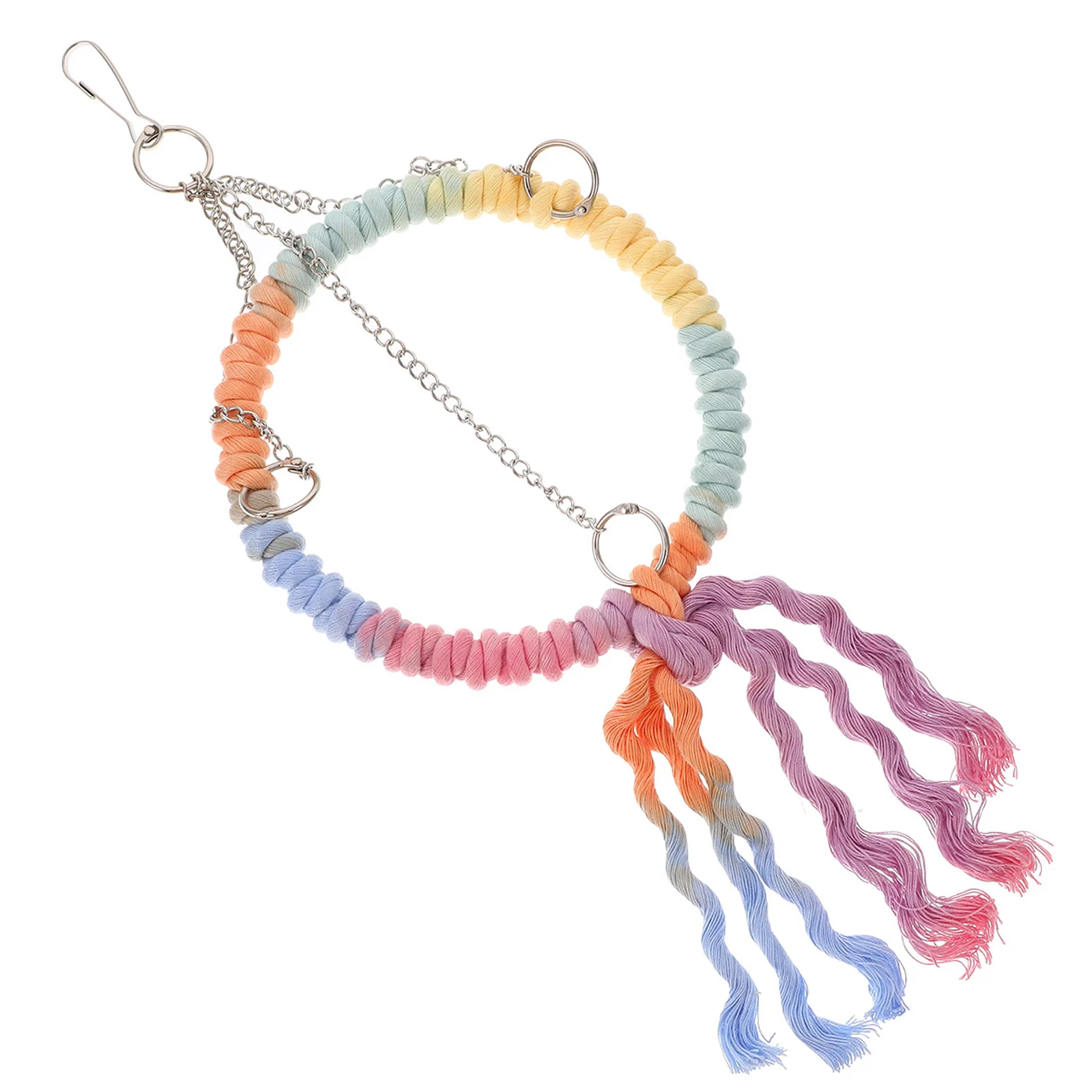 

Bird Swing Rope Loop Perch Toys for Parrot Moon Ring Swing Parrots Cage Stand Accessories Rope Parrot Play Install