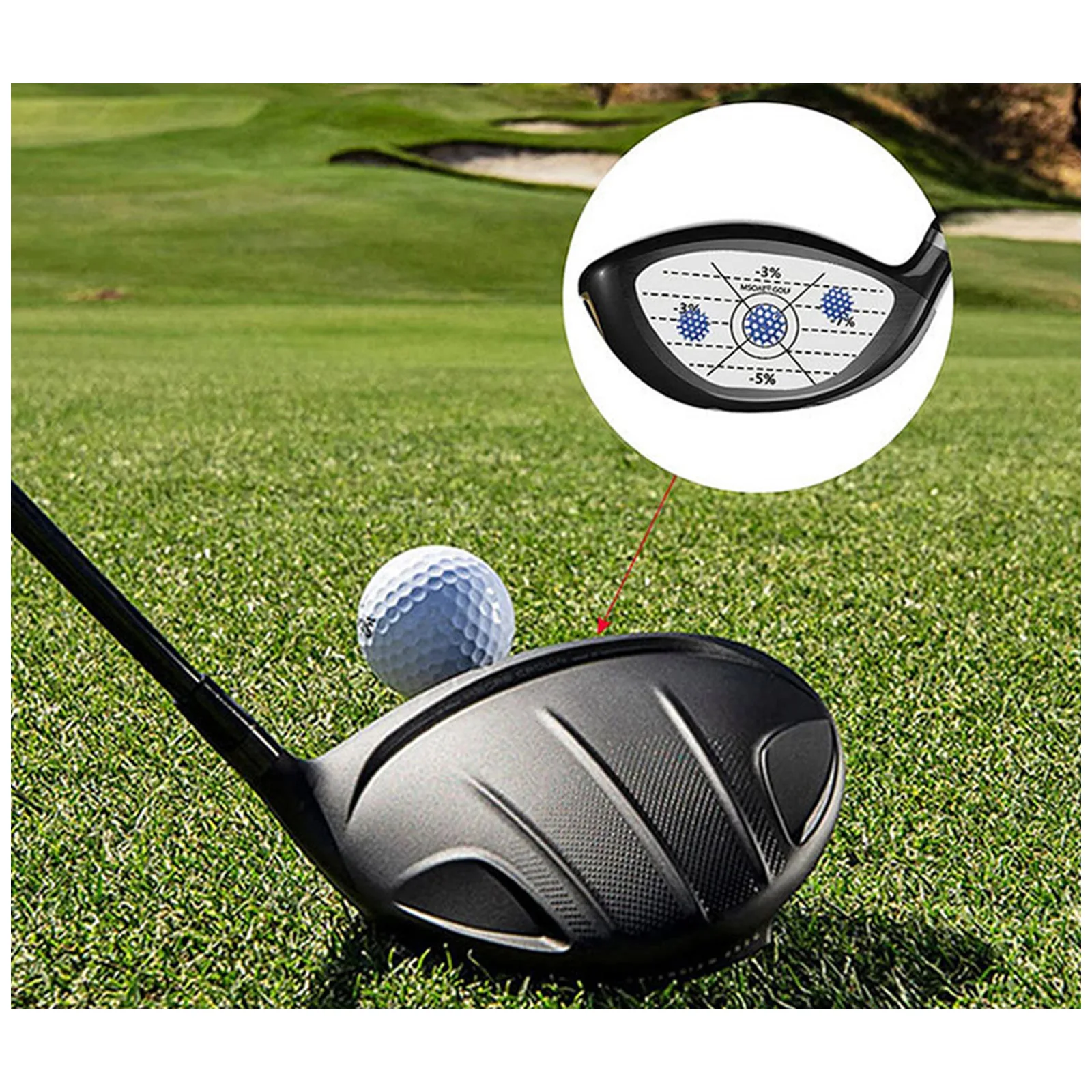 20Pcs Golf Impact Tape Labels Instant Swing Feedback Sweet Spot Training Aid Reusable Impact Stickers for Indoor Outdoor