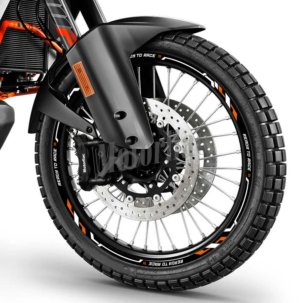 Für KTM 1290 Super ADVENTURE 390 690 790 890 1190 2023 Reflektierender Motorrad-Felgenstreifen-Aufkleber Wasserdichtes Zubehör – Detail 3