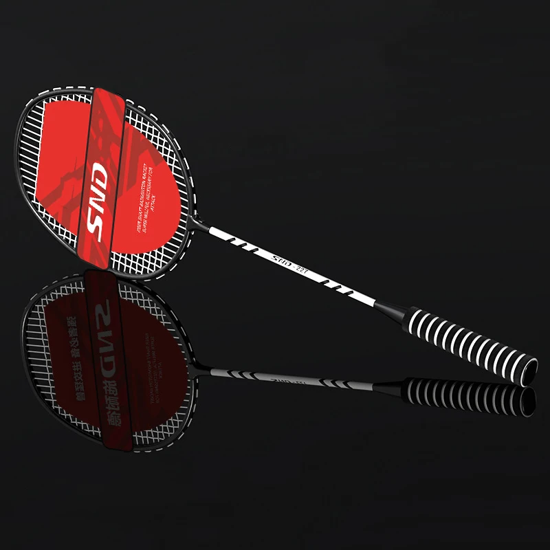 Double Racket Set For Adults Badminton Racket High Elasticity Foam Handle Professional Defensive Double Racket Set For Exercise