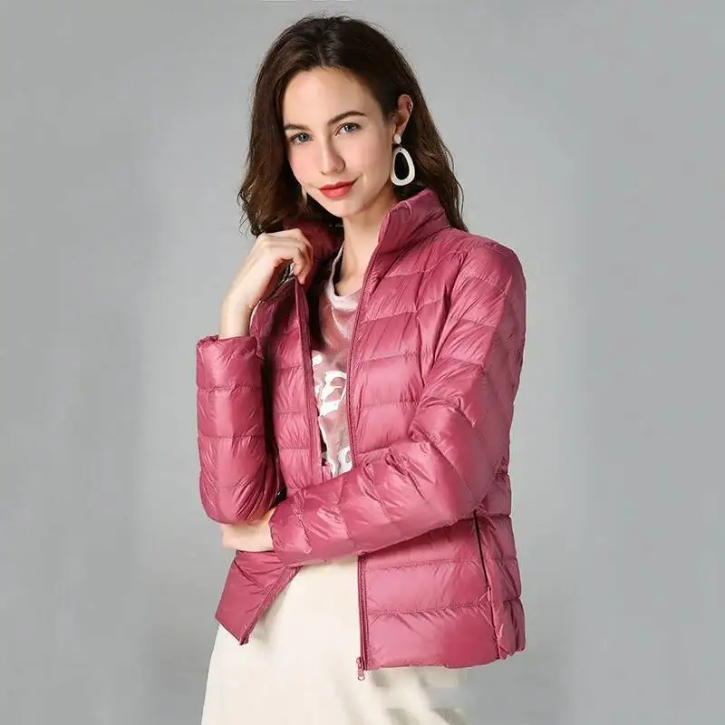 

Women's 2021 New Casual Lightweight Thickened Warm And Slim Fit Small Volume White Duck Fashion Coat Down Jacket Chaqueta Mujer