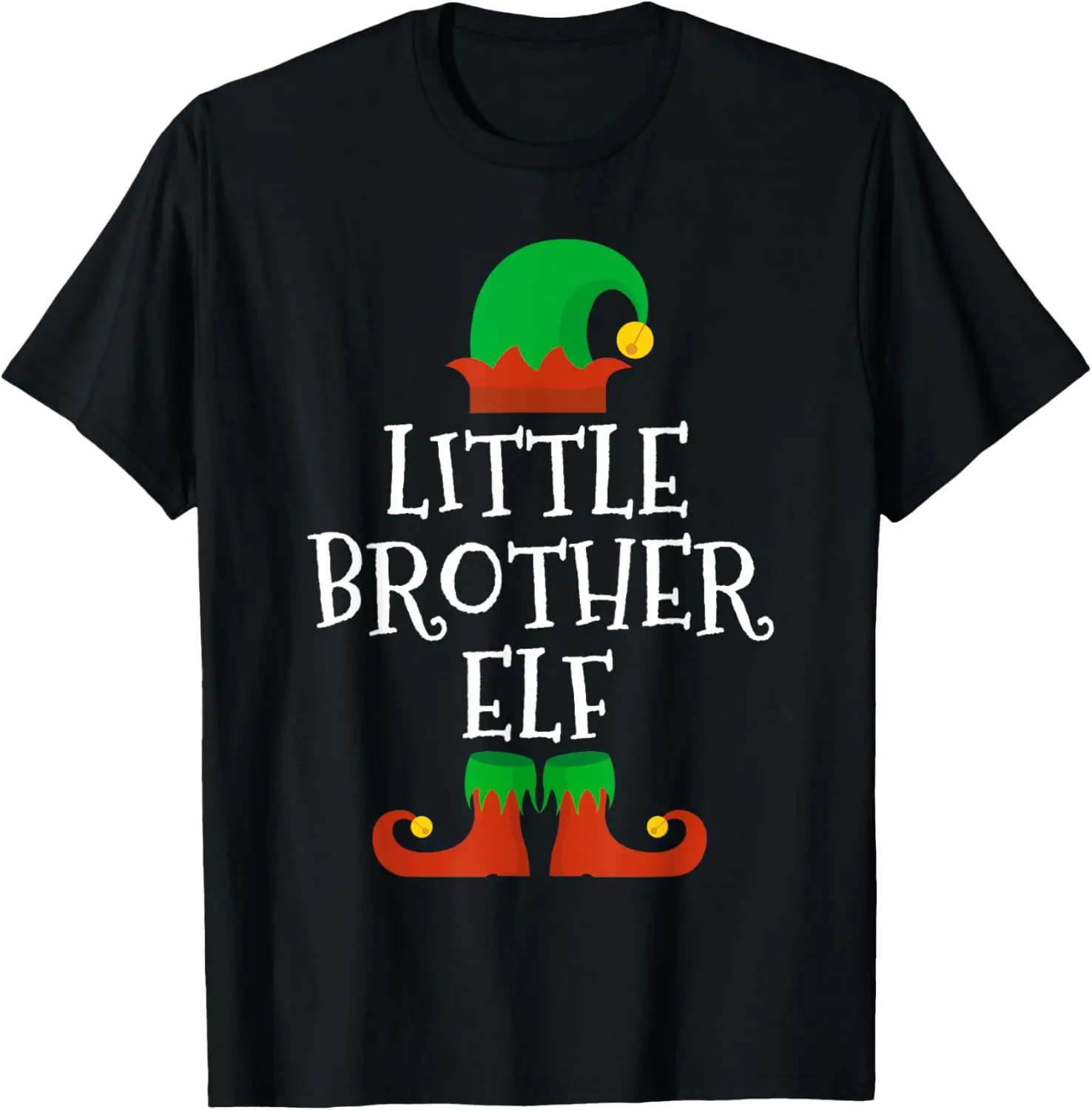 

Little Brother Elf Christmas Matching Family Pajama Pj Xmas T-Shirt
