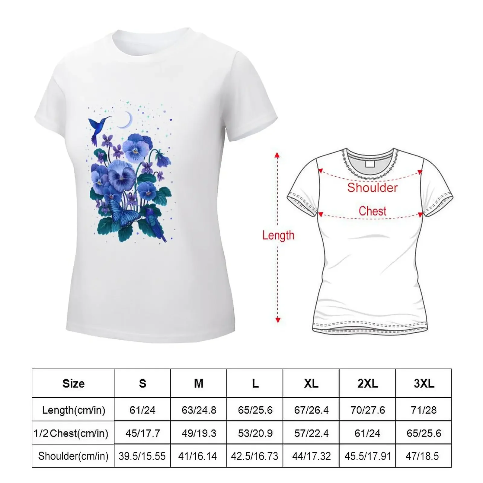 Violet - February Flower T-shirt cute clothes tops workout t shirts for Women