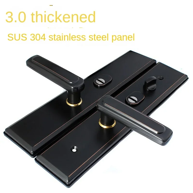 

304 Thick Stainless Steel Anti-theft Door Handle, Double Fast and Double Active Mechanical Lock, Door Panel, Lock Handle