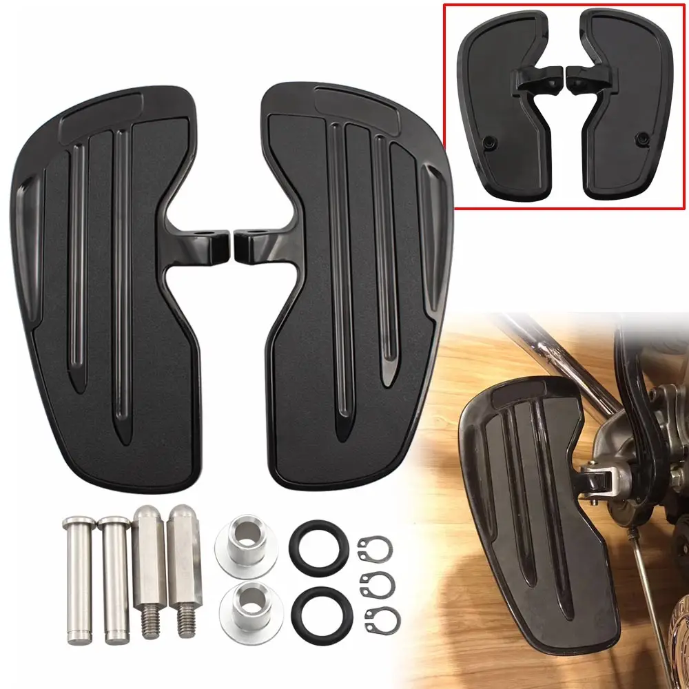 Motorcycle Rider Floorboards Front Foot Rest Driver Floorboard Wide Footrest Fit For 2015-2019 SCOUT /SCOUT SIXTY /BOBBER Models