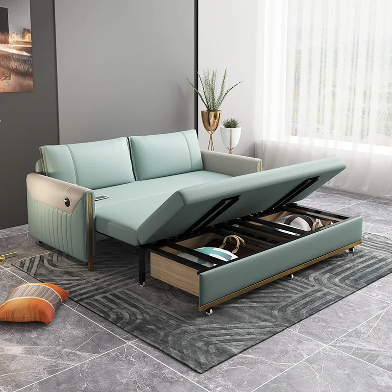 

ULT-XJ-768 Modern cum bed with storage bedroom sleeper smart sofa bed folding small bed sof