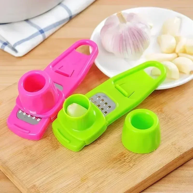 Stainless Steel GarlicPress Crusher Manual Garlic Mincer Chopping Garlics Tool Fruit Vegetable Tools Kitchen Accessories Gadget