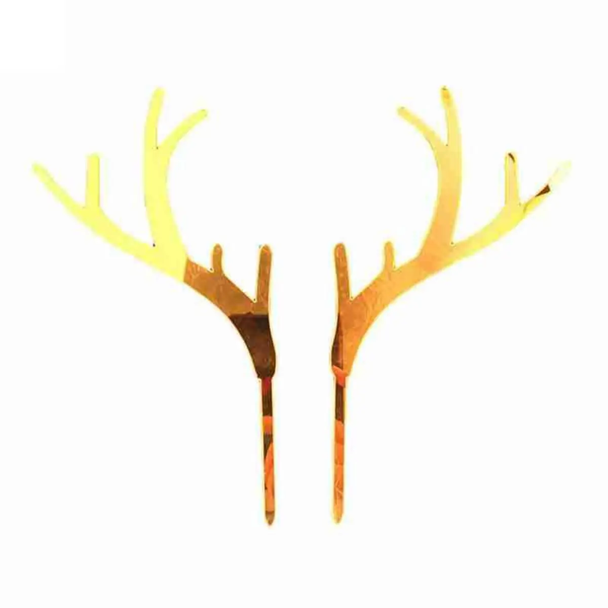 Acrylic Deer Antler Cake Topper Gold Silver Christmas Decoration Baby Shower Wedding New Year Party Supplies