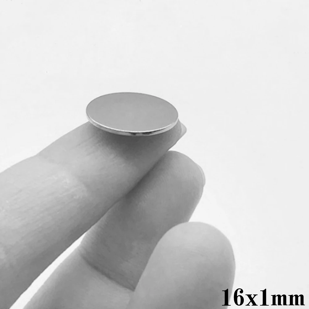 10pcs 16x1 mm Powerful Magnets 16mmx2mm Neodymium Magnet 16x1mm Fridge Permanent NdFeB Strong Magnetic 16*1 mm