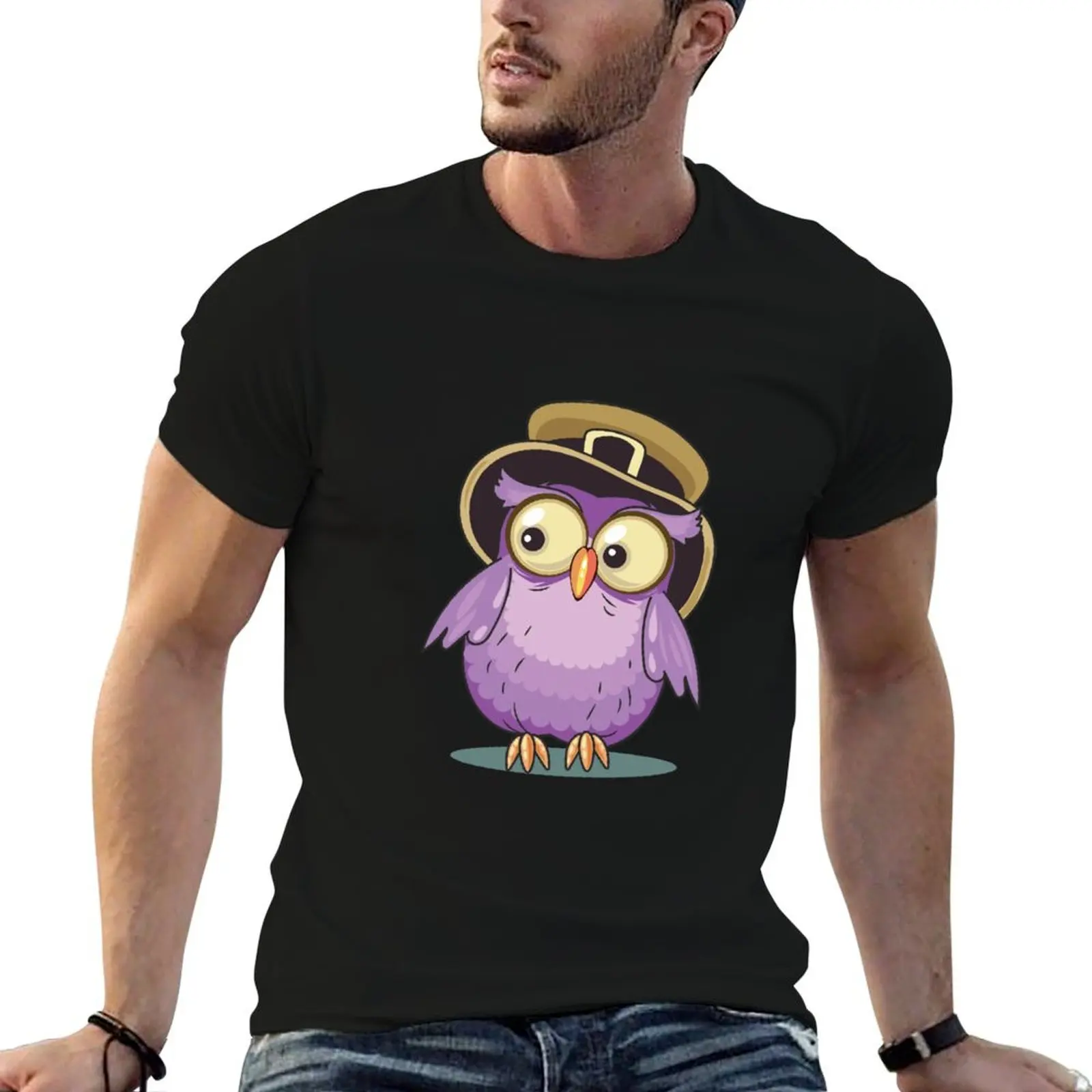 Cute and funny cartoon owl T-Shirt t shirts designer mens graphic t shirts man graphic t shirt T-shirt