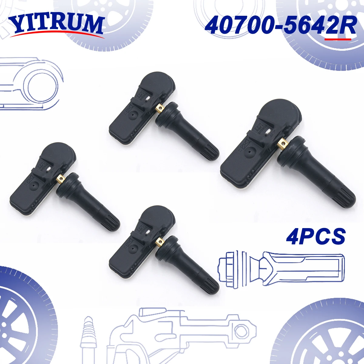 

40700-5642R TPMS Tire Sensor For Dacia Kwid Sandero Lada Vesta Renault Clio Lodgy Dokker Twingo Master Duster Oroch XM3 433MHz
