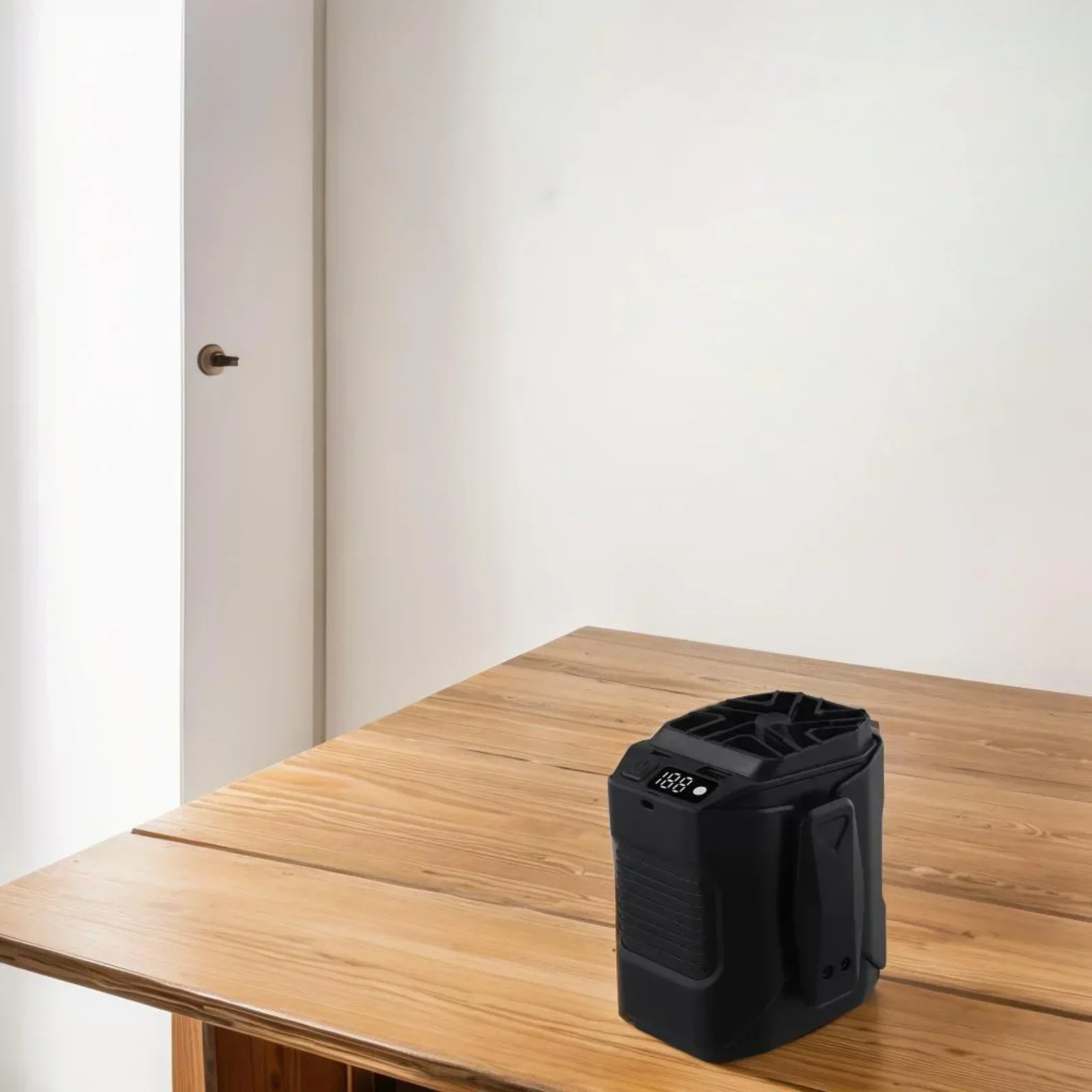 

Перезаряжаемый поясной вентилятор с низким освещением Вентилятор со светодиодной подсветкой 100-скоростной поясной вентилятор Легкий дизайн Зарядка через USB 100-скоростные настройки