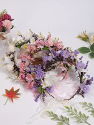 1 Super Sensens Department Simulation Flower Seaside Resort Shooting Headdress Wreath