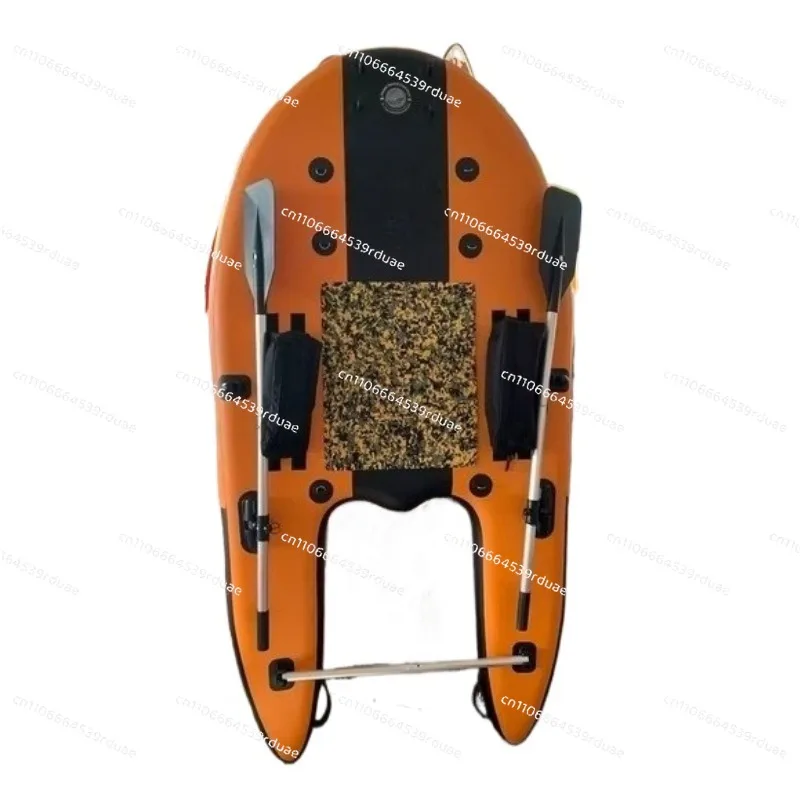 Bote Inflable Triple de Goma, Bote de Pesca con Cojín de Aire, Canoa, Kayak, Reforzado