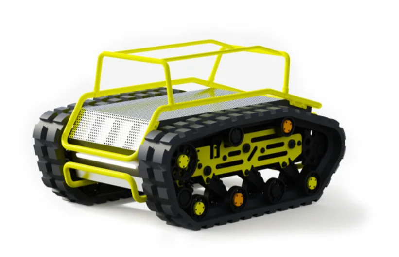 All-terrain Remote-controlled Intelligent Tracked Chassis, Brushless Motor Small Self-propelled Tracked Robot Chassis