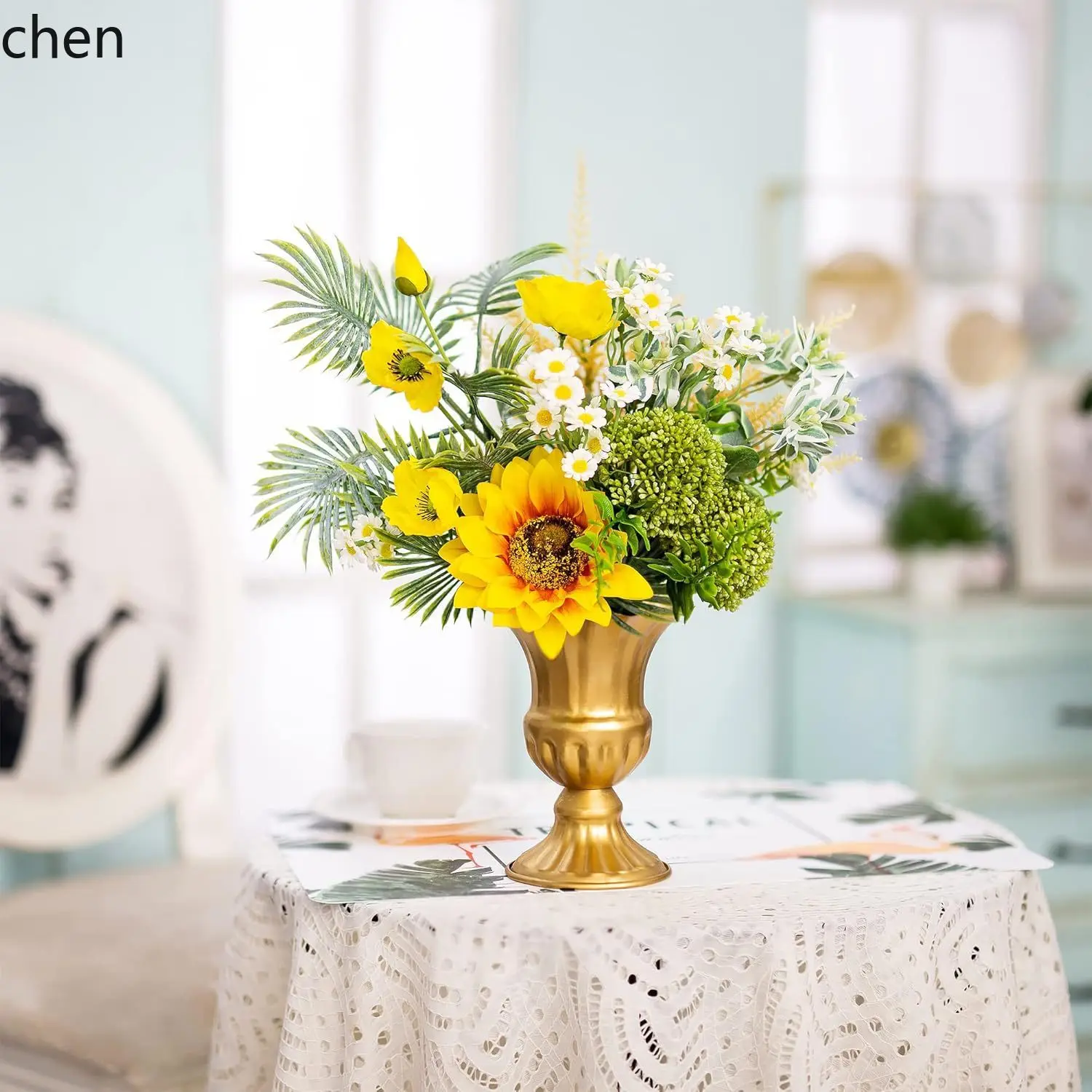 Hxl flower vase iron flower vase home photography props decorative ornaments