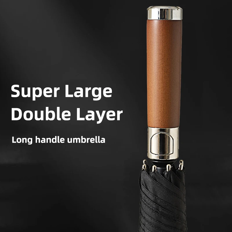 

Golf Big Umbrella for Men Business Automatic Long Umbrella Windproof Strong Large Wooden Handle Rain Umbrellas Free Shipping