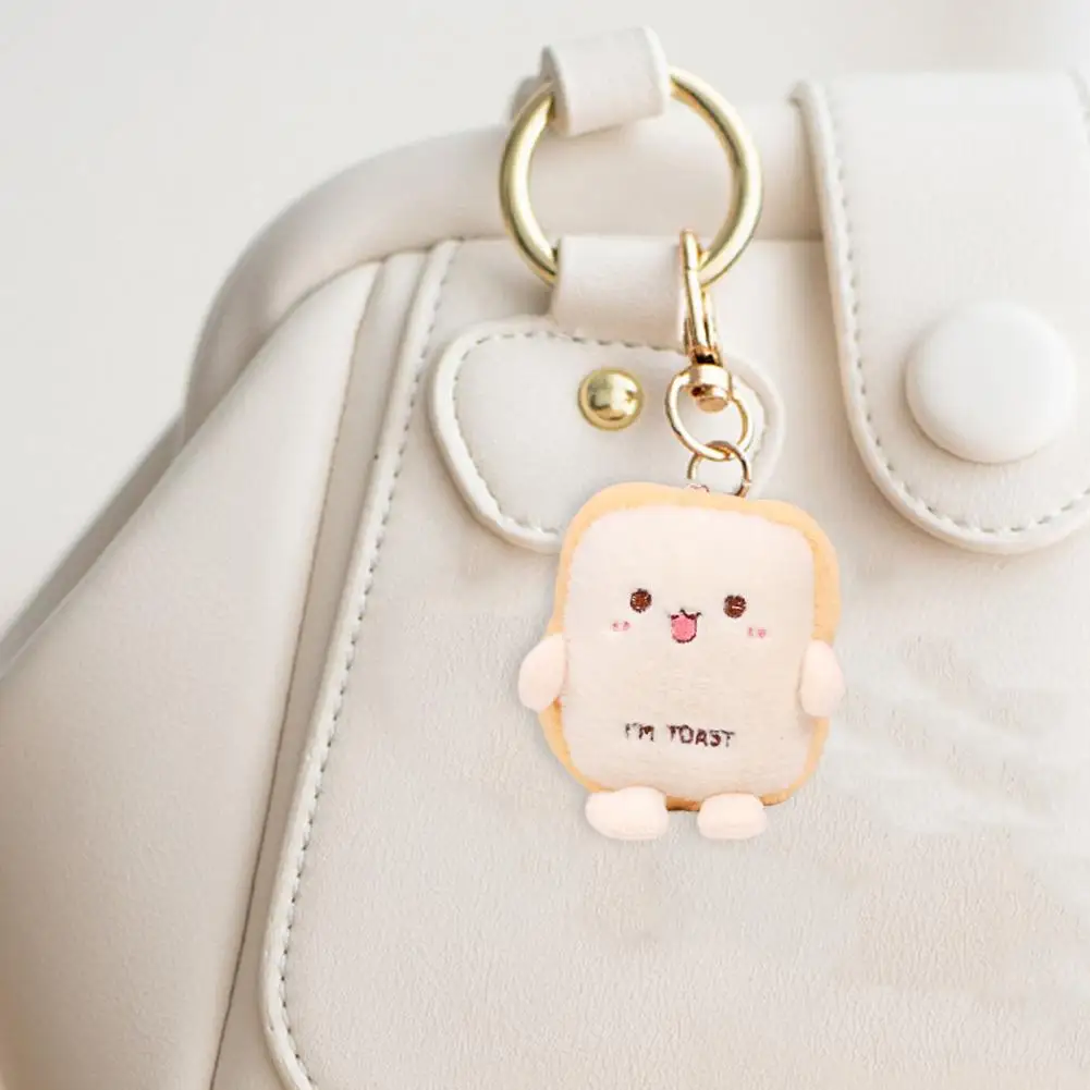 Cartoon Toast Toy Stuffed Bread Toy Cute Cartoon Toast Plush Toy Keychain Pendant Backpack Decoration Stuffed Bread for Birthday