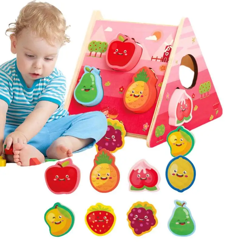 

Shape Matching Game Animal Fruit Sorting Activity Puzzle Shape Sorter Montessori Toys For Educational Early Learning Shape
