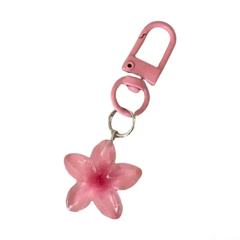 31BF Sweet Styles Sturdy Acrylic Flower Keychain Portable and Sturdy Jewelry Accessory Convenient for Everyday Casual Use