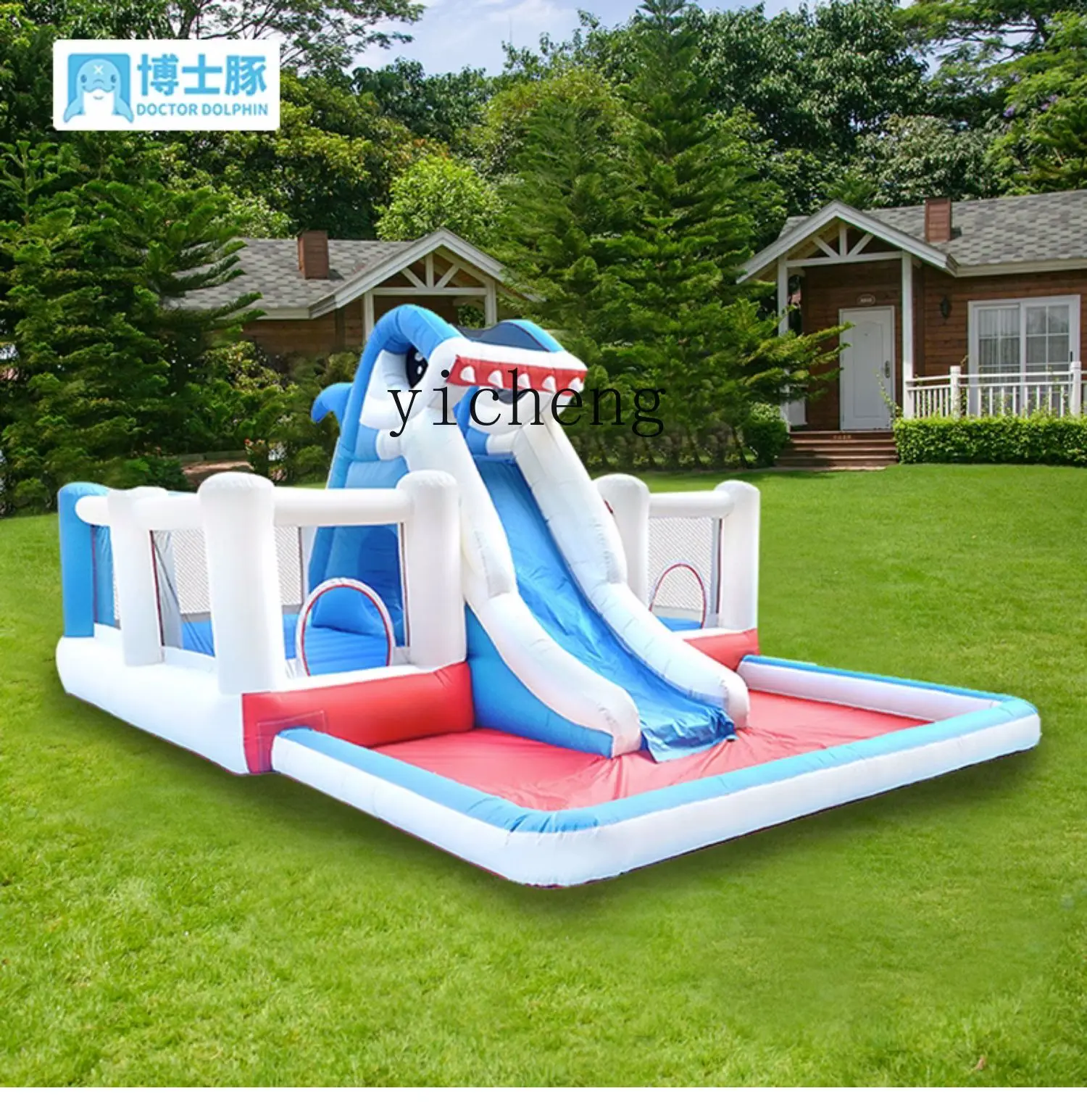 YY Inflatable Castle Indoor and Outdoor Children Trampoline Slide Jumping Bed Naughty Castle Toys