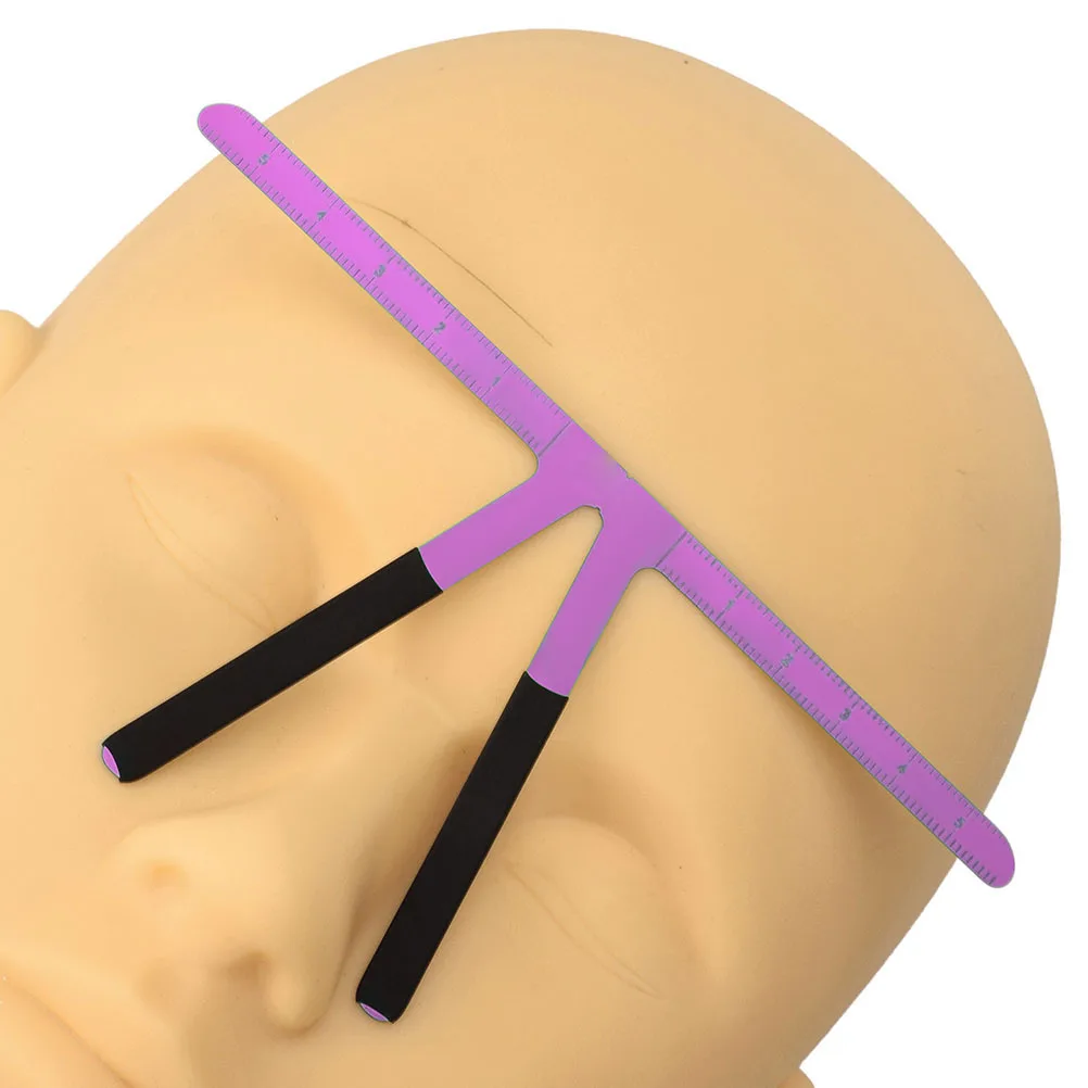 Régua de posicionamento de sobrancelha em aço inoxidável, ferramenta de medição de escala transparente para tatuagem, modelagem de sobrancelha, acessório de maquiagem, 1 peça