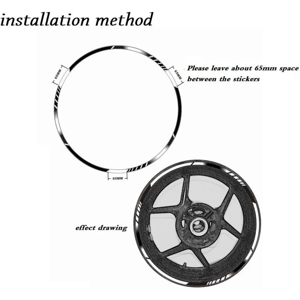 Motorcycle Tyre Stickers Inner Wheel Reflective Decoration Decals for Ducati Panigale