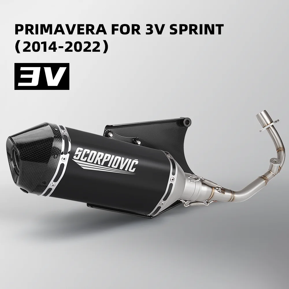 Suitable for Primavera for 3v sprint Vespa 3V Escape Muffler Full Front Exhaust Manifold System 2014-2022