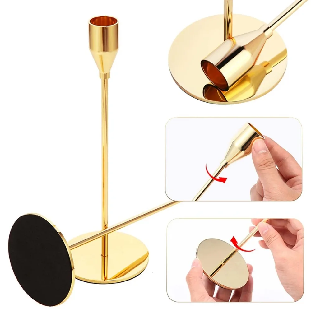 3Pcs/set Candle Holder Taper Candle Holders LED Tea Light Candlestick for Home Decor Christmas Wedding Dinning  Anniversary