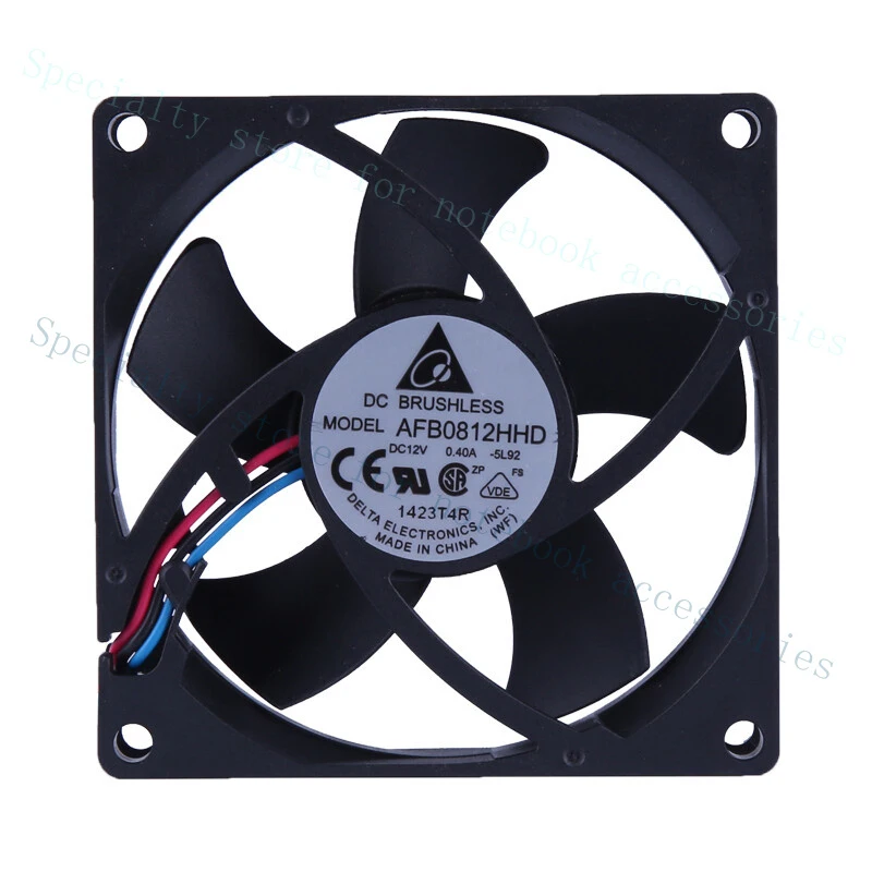 A+ Delta AFB0812HHD DC12V 0.40A 80*80*20mm 3 wires cooling fan