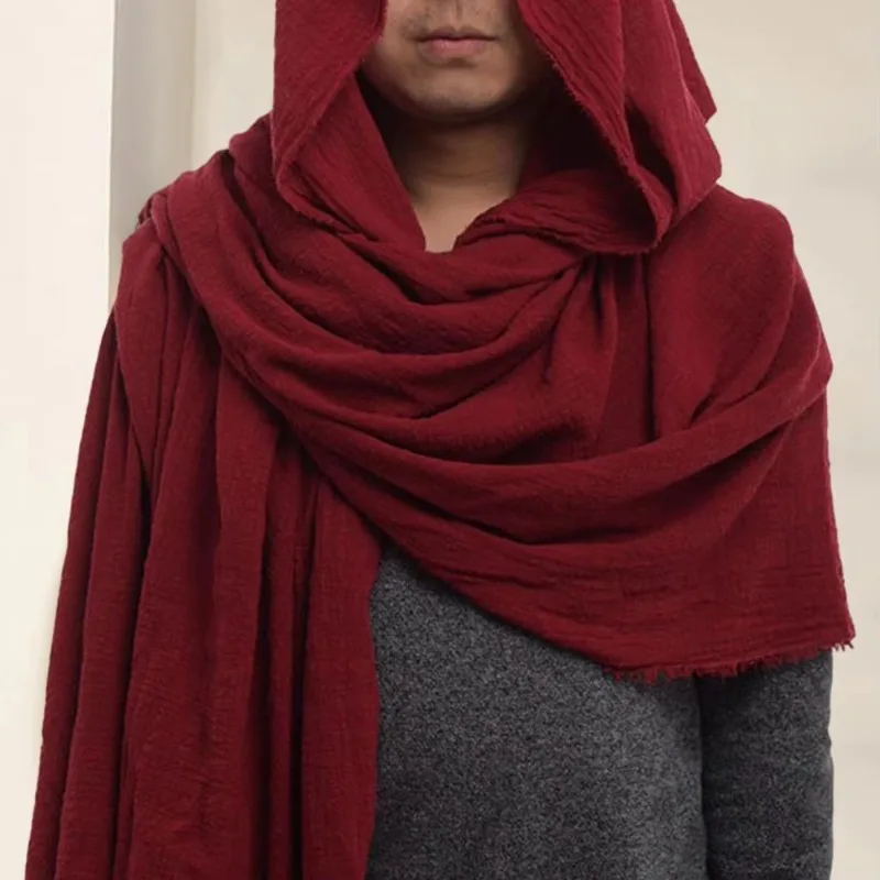 Vintage Pirateผ้าพันคอขนาดใหญ่Hooded Cloakยุคกลางฮาโลวีนคอสเพลย์เครื่องแต่งกายMittelalterไหล่Cowl Desert Headผ้าพันคอคอ