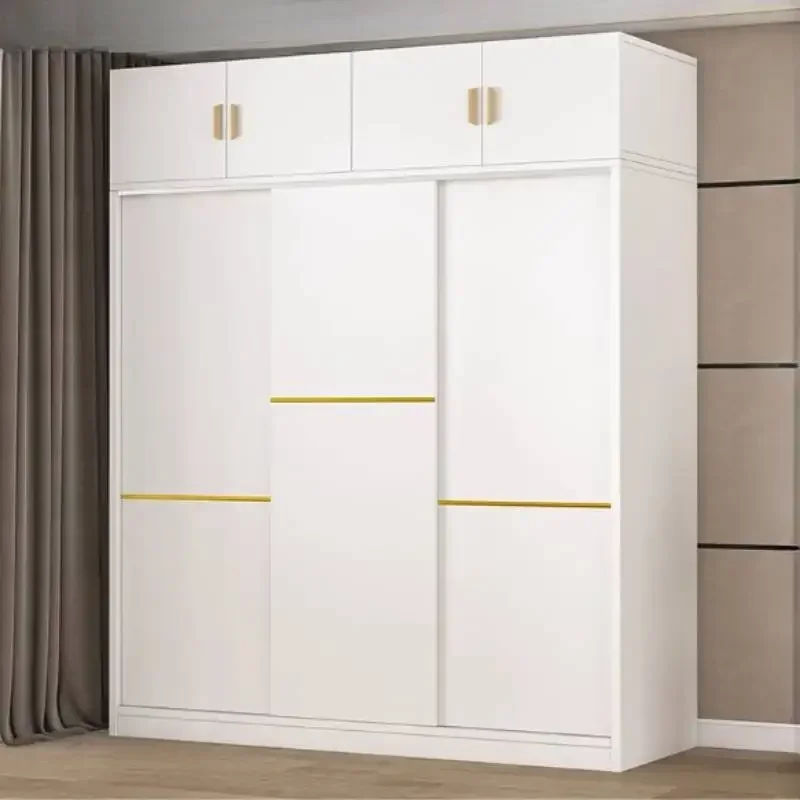 Nordic Orgnizer Wood Wardrobes Losets Mdf Quiet Wooden Closet Bedroom Wardrobes Sliding Door Armadio Camera Da Letto Furniture