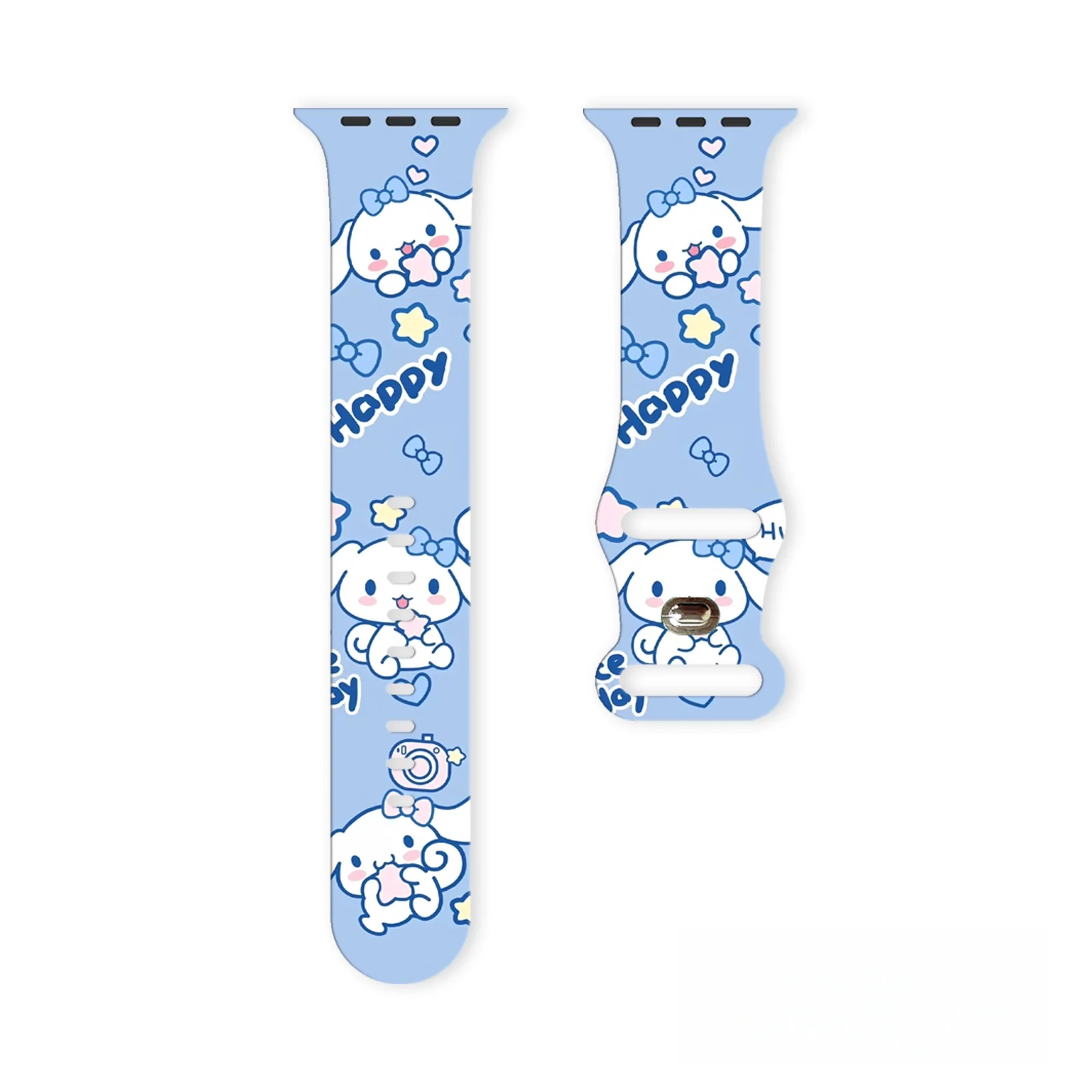 

Ремешок Sanrio Healing Cinnamoroll для Apple Watch 11, 10, 9, силиконовый ремешок, сменный браслет для iWatch 46/44/42/41 мм, ремешок для часов