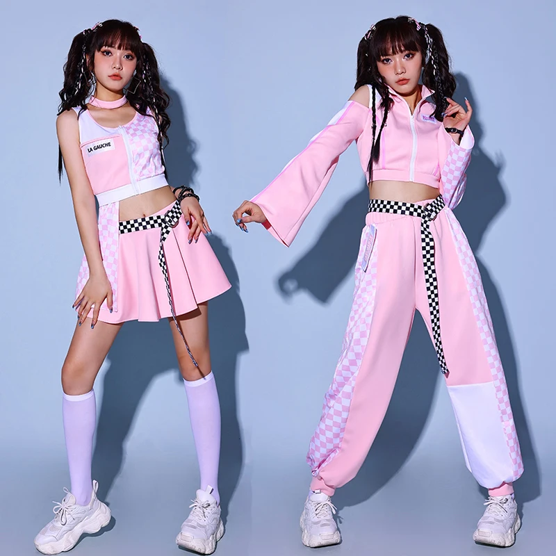 Fluorescencyjne zielone ubrania hip-hopowe Kpop Girls Group Jazz Dance Outfit Nightclu Bar Gogo Dance Clothing Party Rave Outfit XH2346
