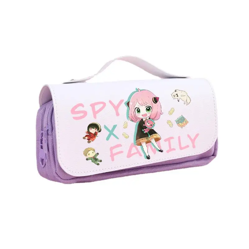 Nuovo Anime Spy X Family Anya studente astuccio cartone animato carino grande capacità multifunzionale Desktop Storage Bag regali pratici