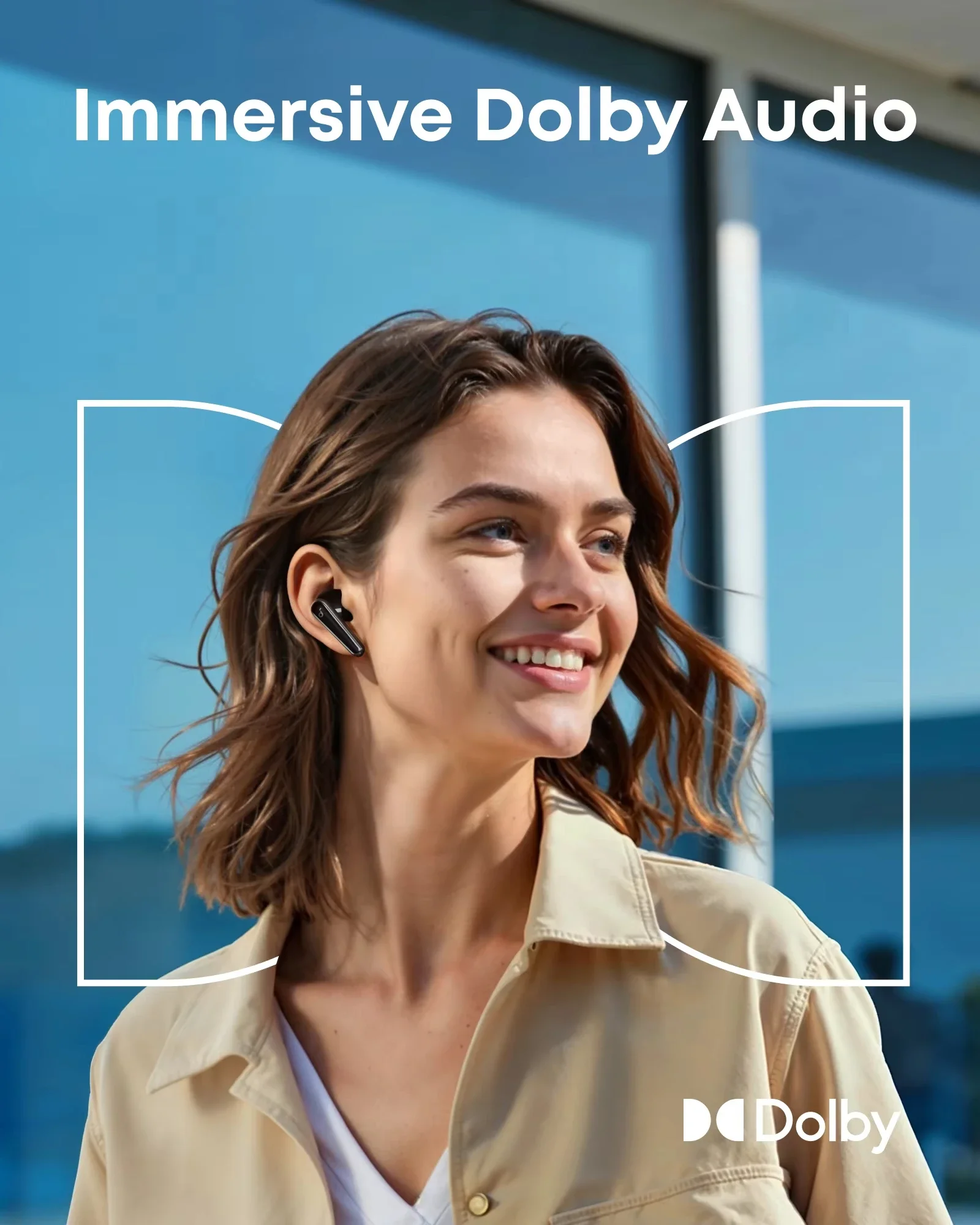 سماعات أذن Soundcore Liberty 5 المانعة للضوضاء، الإصدار الأصلي الجديد مع أدوات التحكم في التطبيقات المتاحة Dolby Audio.ANC 3.0 48H