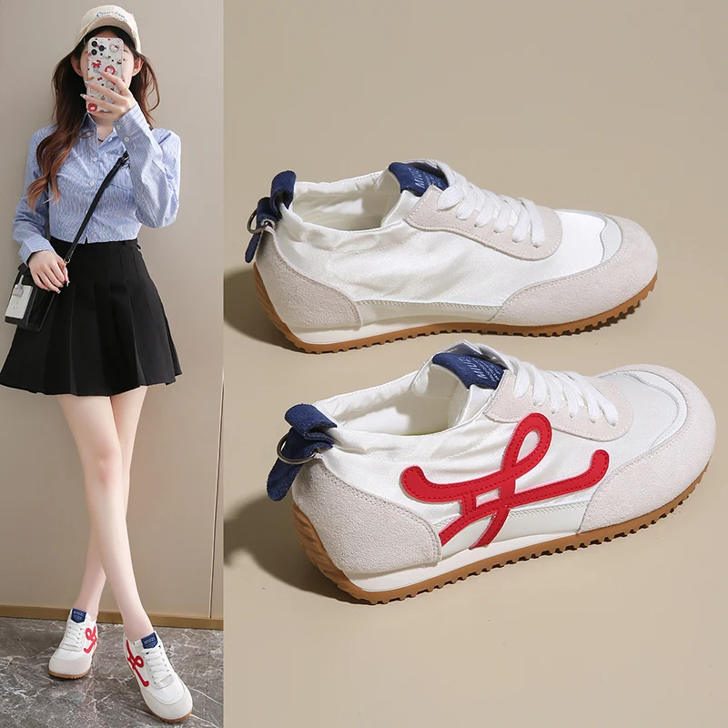 

Женская обувь, новинка 2025, осенняя модная брендовая женская обувь Torre на толстой подошве, повседневная светоотражающая спортивная модная обувь для бега