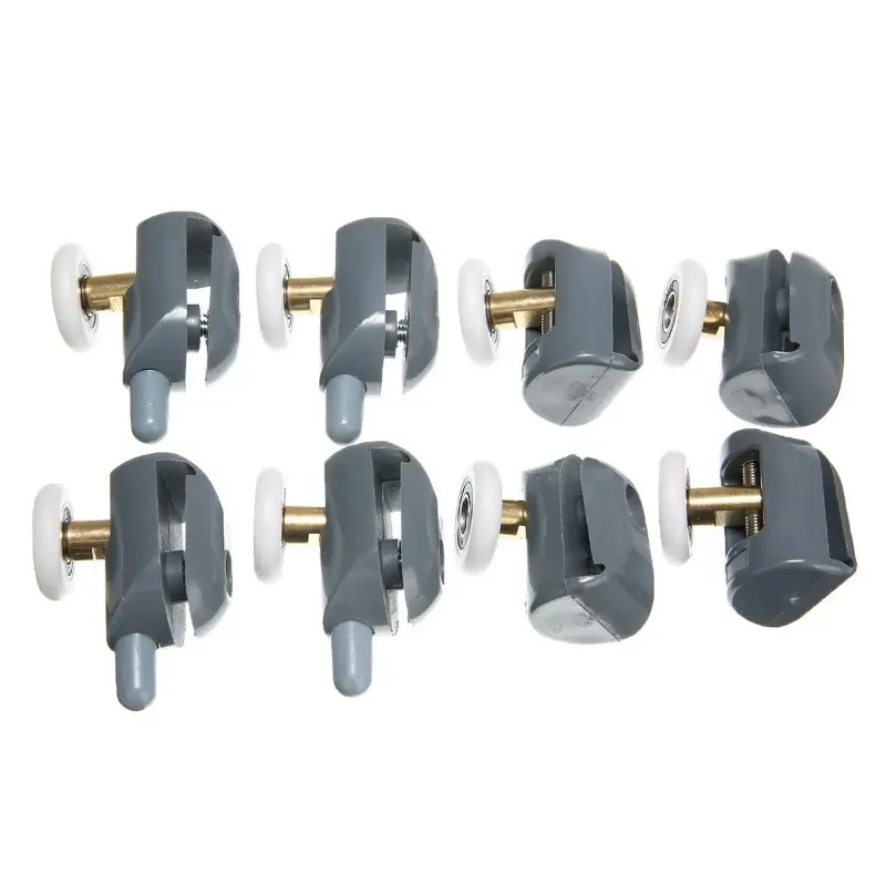 8Pcs/set Roller Wheels Bathroom Runner Shower Room Accessories Bearing