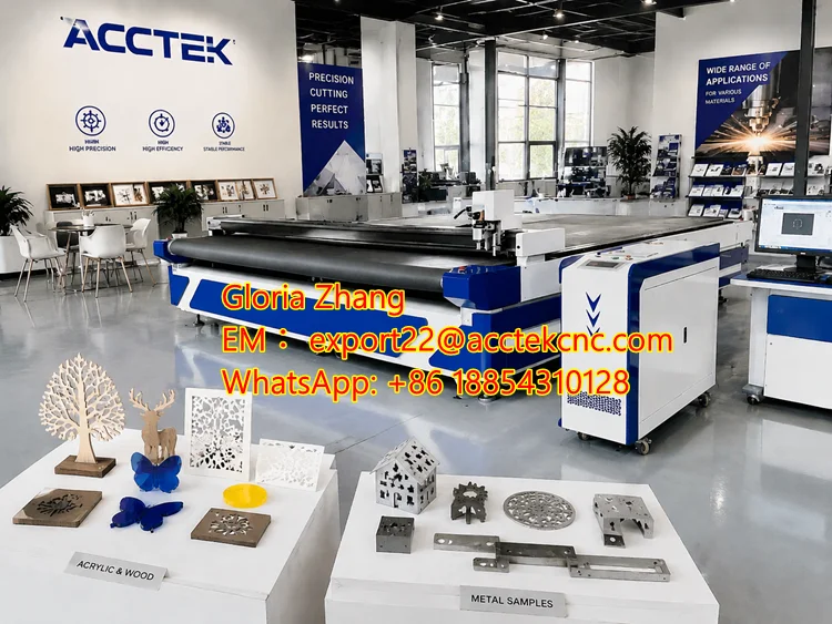 Industrial 1625 Oscillating Knife Cutting Machine Automatic Feeding CNC Cutter for Leather PVC Foam Board Textile and Composite