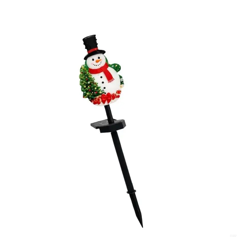 Christmas Lawn Ornament Light with Stake Instllation, Daylights Solar Charging and Automatic LED Lighting for Holiday Display