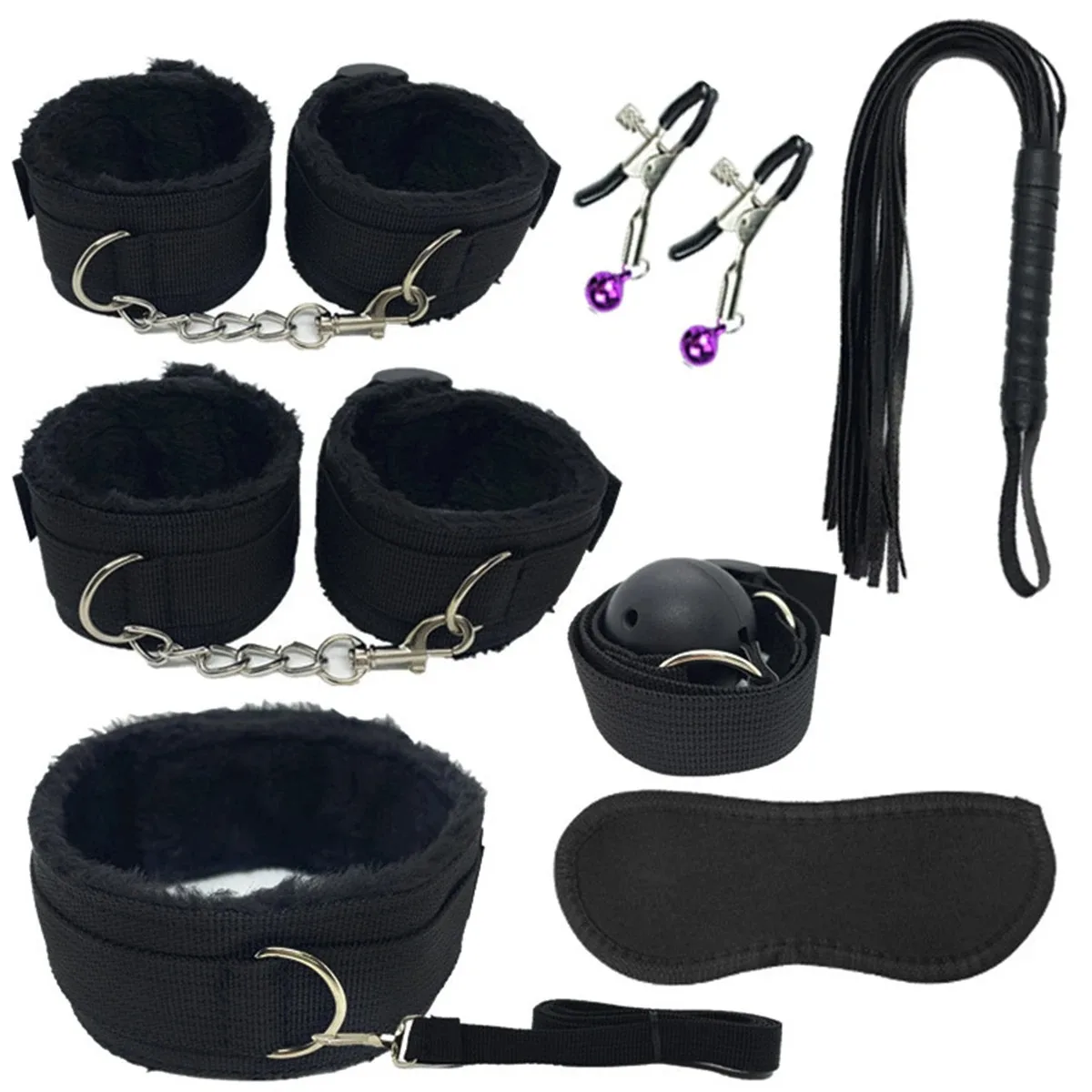 BDSM Kits for Couples Sex Toys Anal Plug Whip Handcuffs Bondage Kit Adult Erotic Toy for Women 18+ view 3